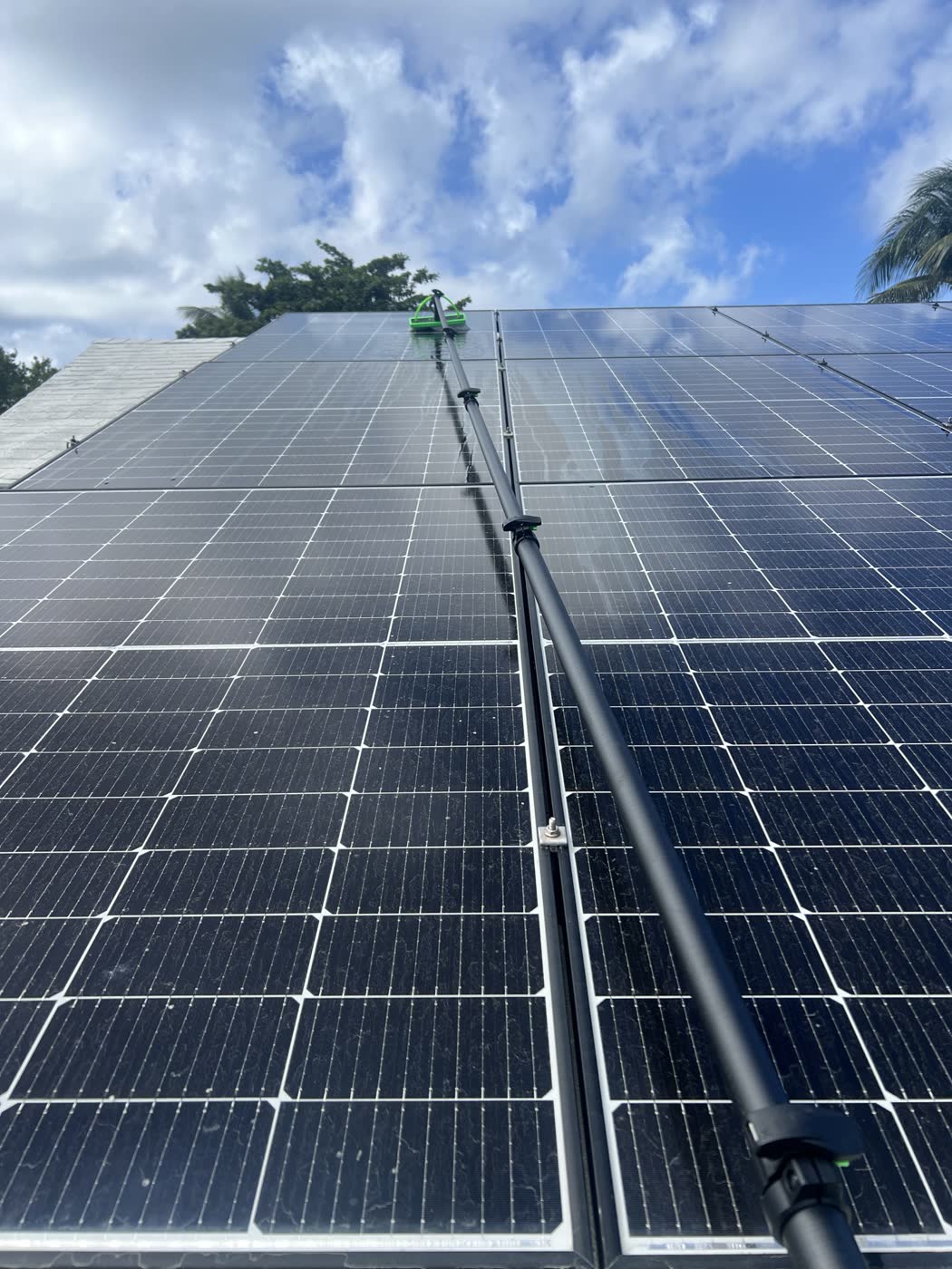 Solar panel clean — Output restored, by Cayman Clean & Blast, Grand Cayman