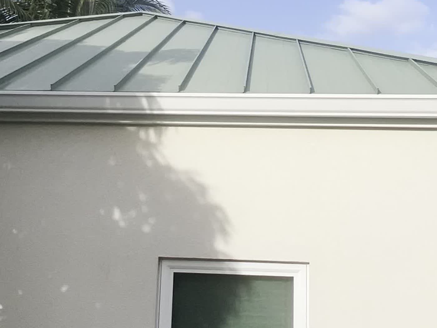 Metal roof soft wash — after, cleaned by Cayman Clean & Blast, Grand Cayman
