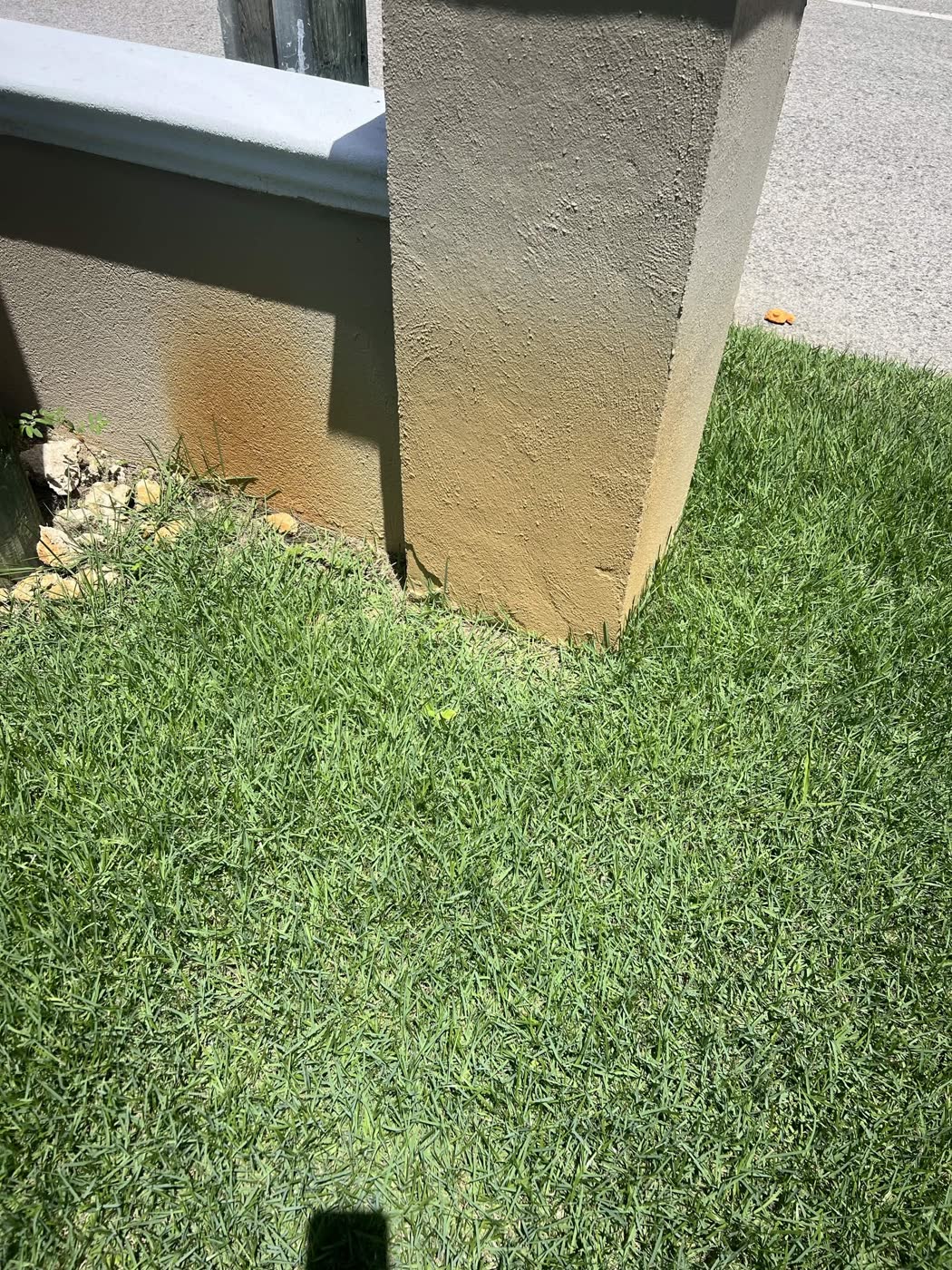 Rust stain removal — before